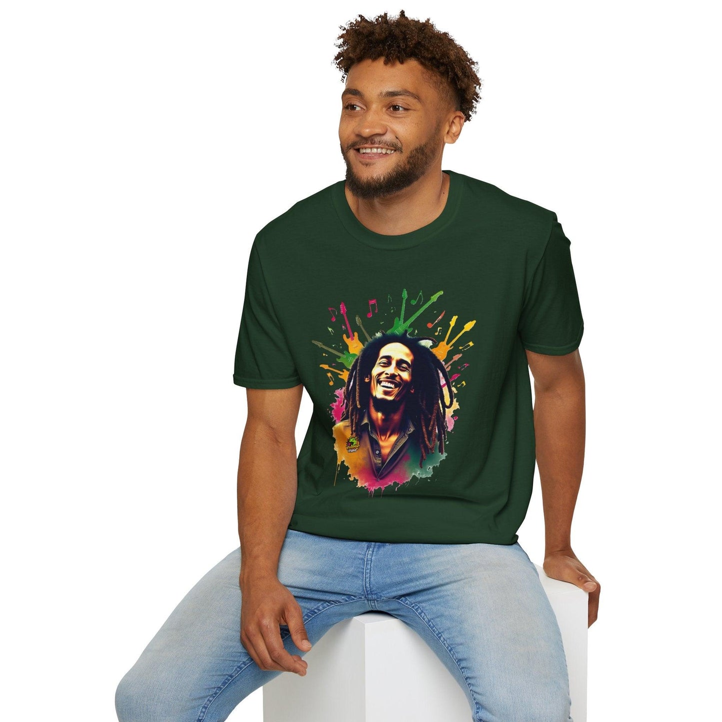 Bob Marley T-Shirt - Soulful Echoes - VibroPrint Studio