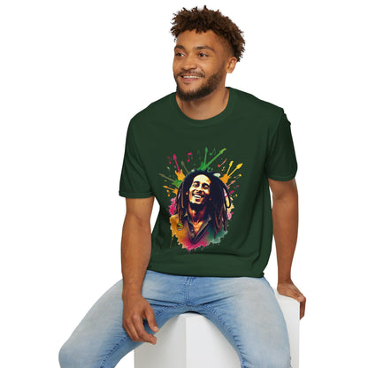 Bob Marley T-Shirt - Vibrant Rasta Energy - VibroPrint Studio