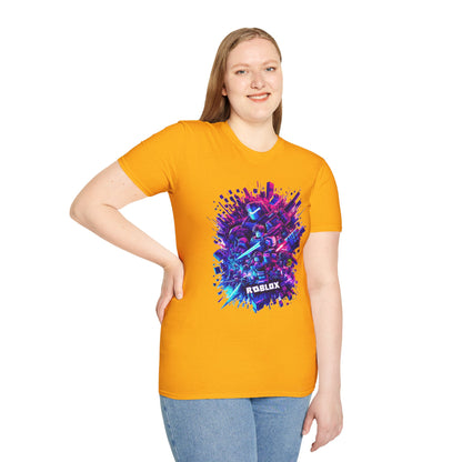 T-Shirt - Roblox T-Shirt - Blocky Universe - premium material. limited stock. Order yours now and stand out with this exclusive piece!