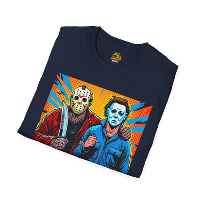 Tee - Jason Voorhees & Michael Myers Shirt | Funny Halloween Horror Tee - custom-made. limited stock. Order yours now and stand out with this exclusive piece!