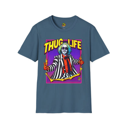 T-Shirt - Beetlejuice Shirt | Thug Life Halloween T-Shirt | Creepy Beetlejuice Graphic Tee - custom-made. perfect gift idea. Order yours now and stand out with this exclusive piece!