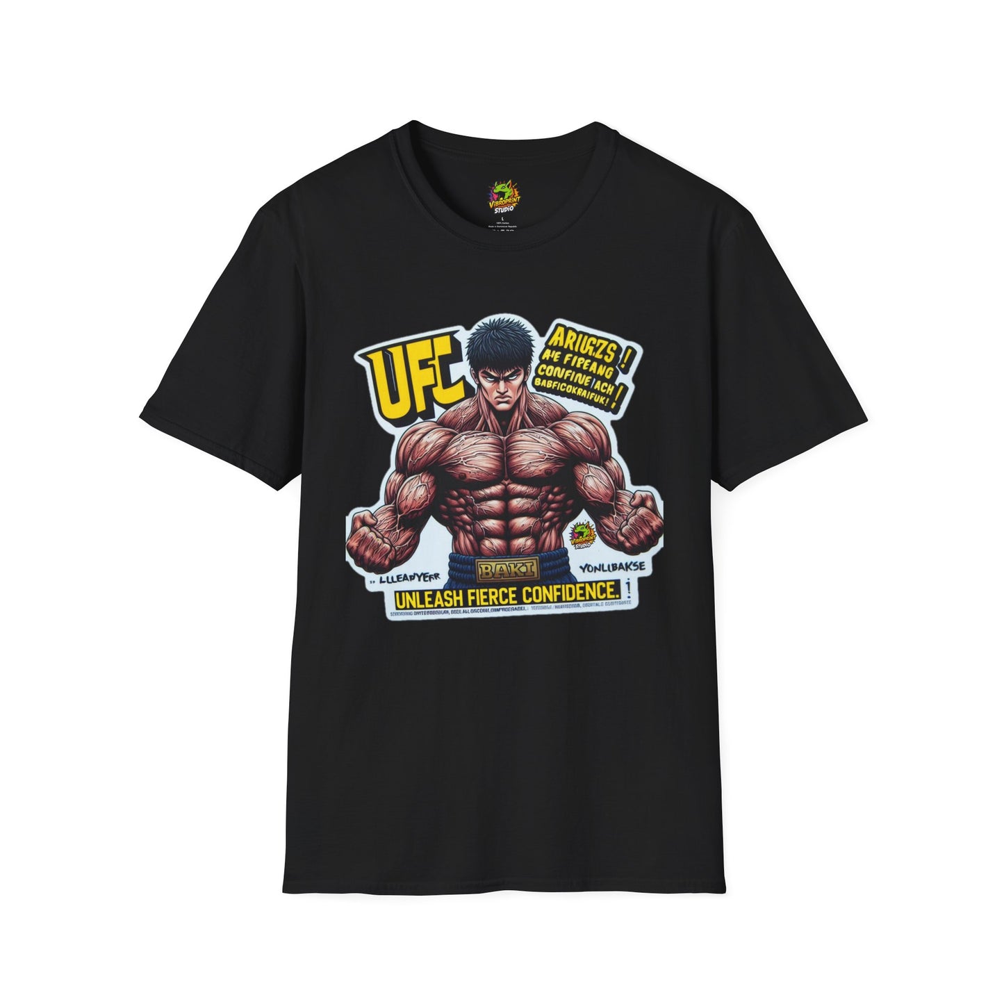 UFC T Shirt | Unleash Fierce Confidence | Motivational UFC Tee with Baki Anime Elements - High Quality Image