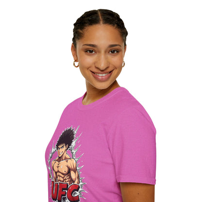 UFC T Shirt | Unleash Fierce Confidence | Motivational UFC Tee with Baki Anime Elements