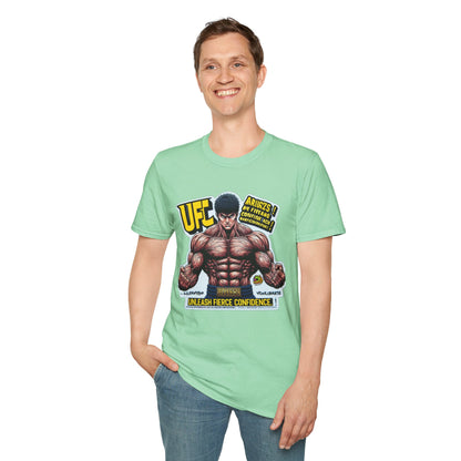 UFC T Shirt | Unleash Fierce Confidence | Motivational UFC Tee with Baki Anime Elements