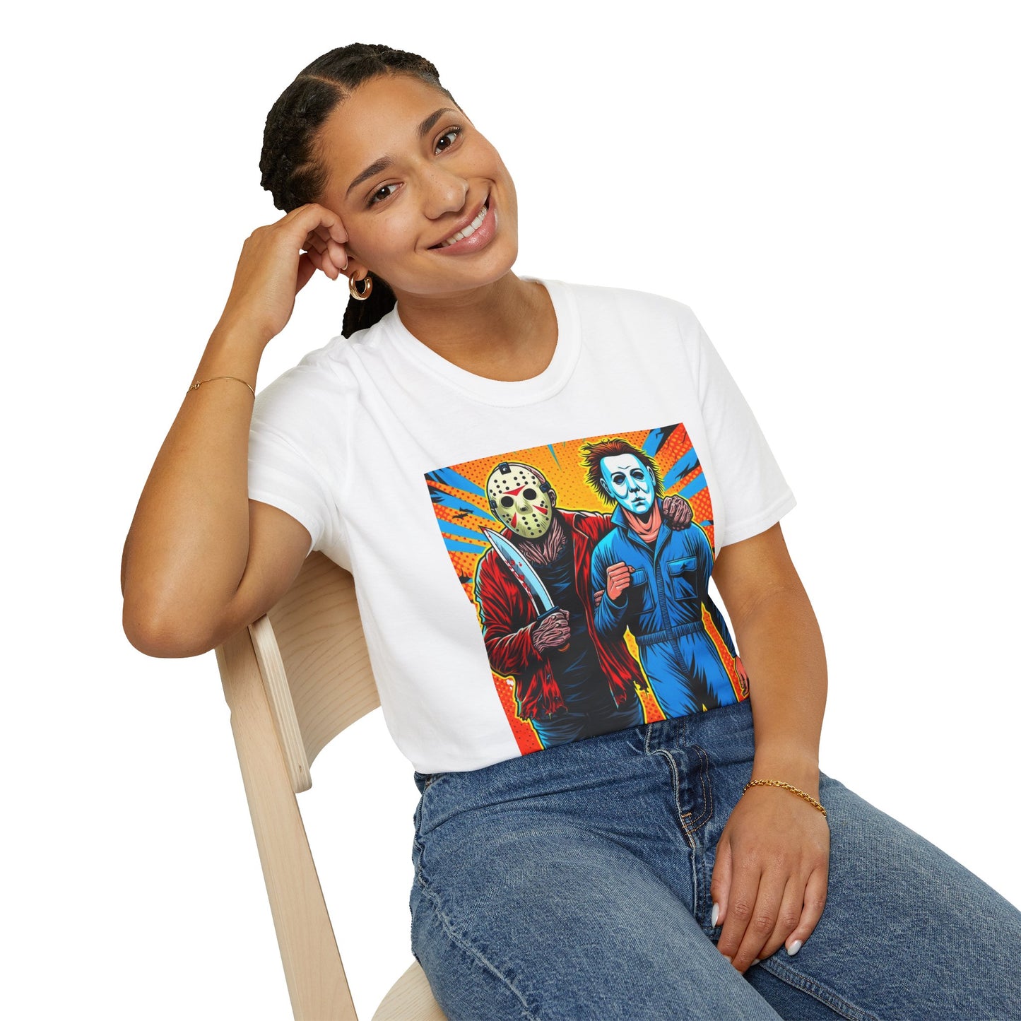 | - Jason Voorhees & Michael Myers Shirt | Funny Halloween Horror Tee - premium material. perfect gift idea. Order yours now and stand out with this exclusive piece!