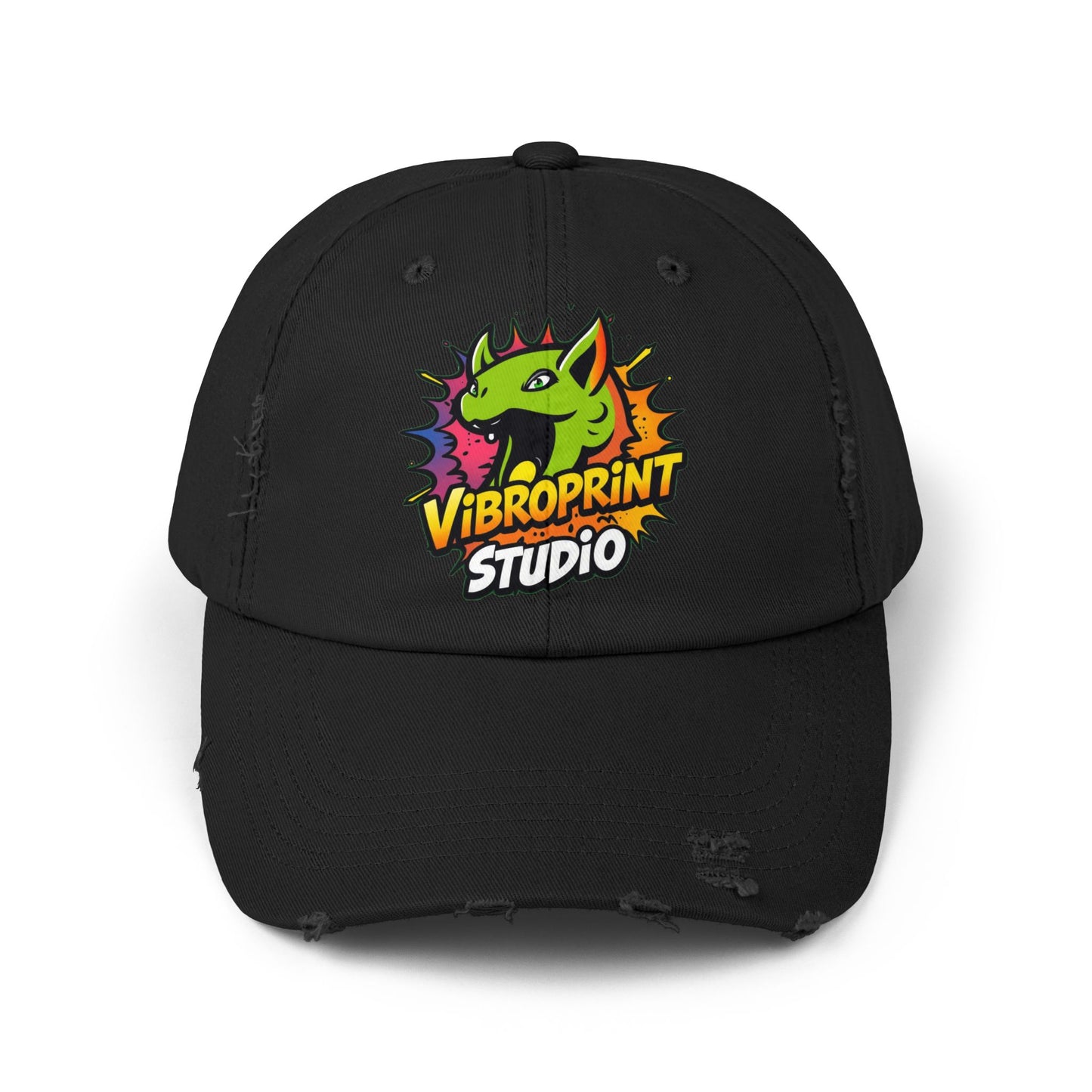 Vibroprint Studio Logo Distressed Cap | Vintage Designer Snapback |