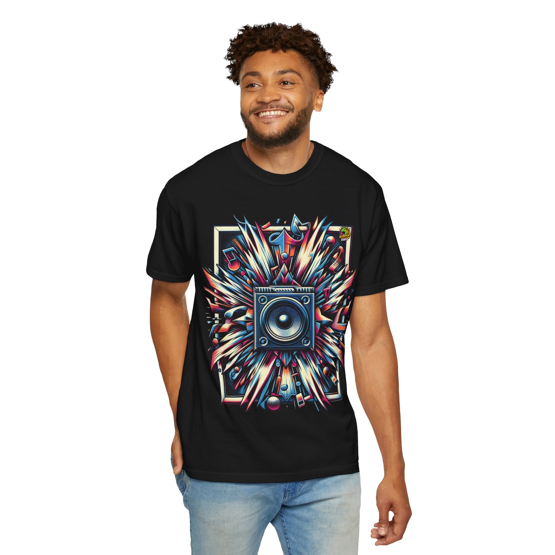 Rapper - Booming Sound Waves Rapper Merch | Hip-Hop Beats Street Style T-Shirt - premium material. limited stock. Order yours now and stand out with this exclusive piece!