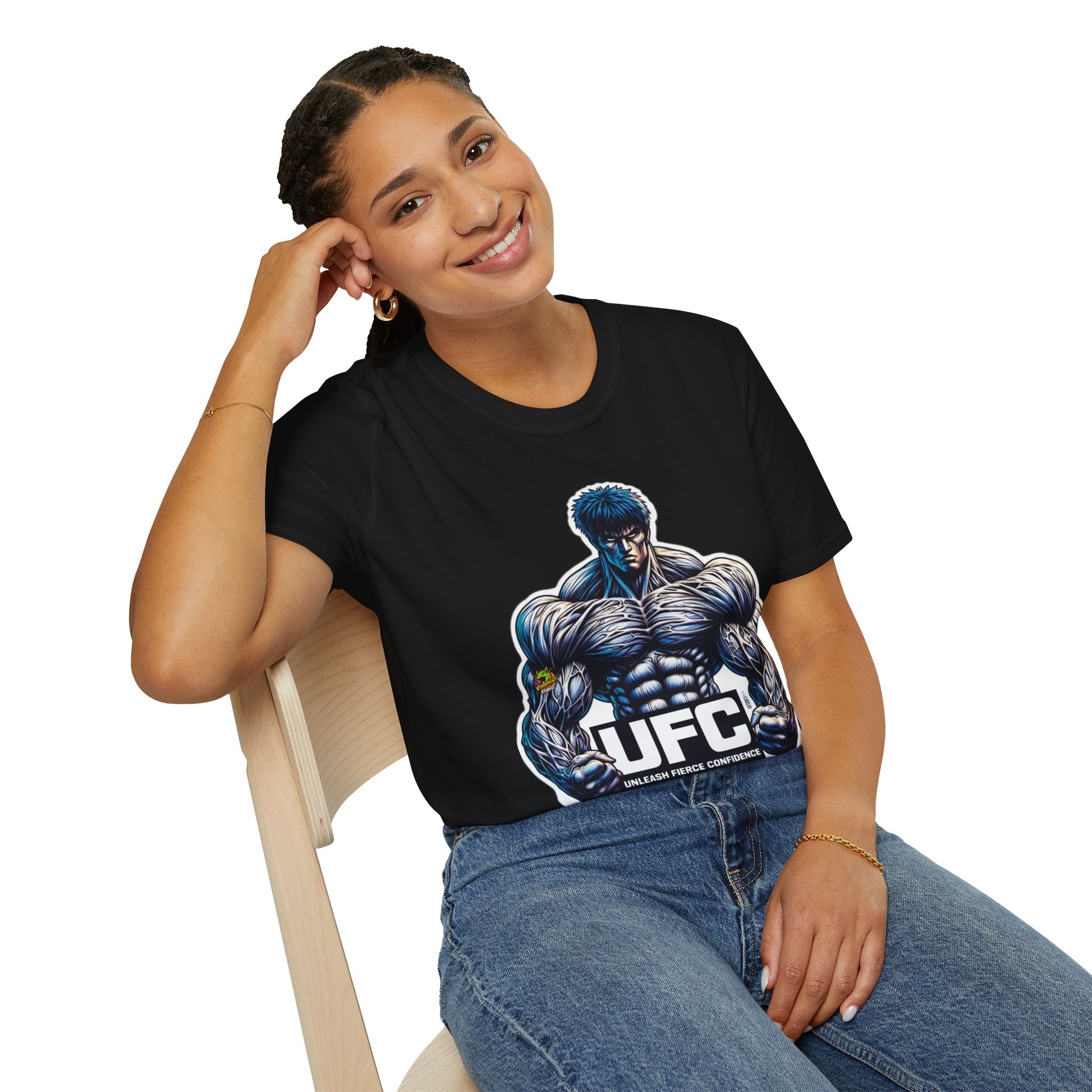 | - UFC T Shirt | Unleash Fierce Confidence | Motivational UFC Tee with Baki Anime Inspiration for Gym - custom-made. limited stock. Order yours now and stand out with this exclusive piece!