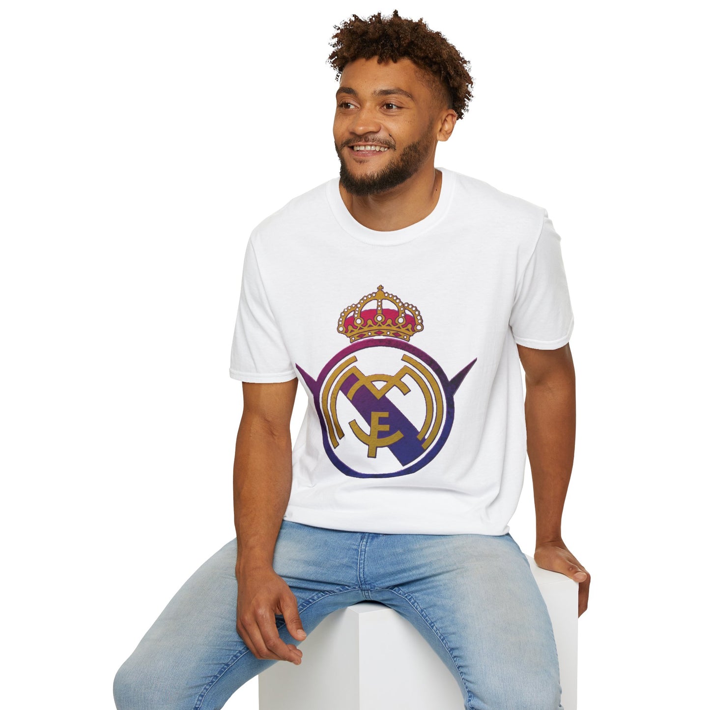 White Real Madrid Fun Fan Vibroprint Jersey