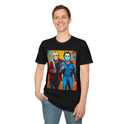 Tee - Jason Voorhees & Michael Myers Shirt | Funny Halloween Horror Tee - premium material. perfect gift idea. Order yours now and stand out with this exclusive piece!