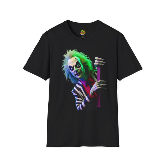 Beetlejuice Shirt | Halloween Inspired Graphic Tee | Classic Movie T-Shirt for Men & Women | Spooky Beetlejuice Gift - High Quality Image