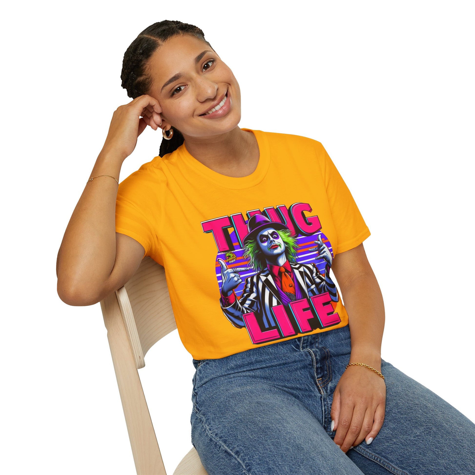 Graphic - Beetlejuice Shirt | Thug Life Graphic Shirt | Funny Halloween Beetlejuice Tee - premium material. perfect gift idea. Order yours now and stand out with this exclusive piece!