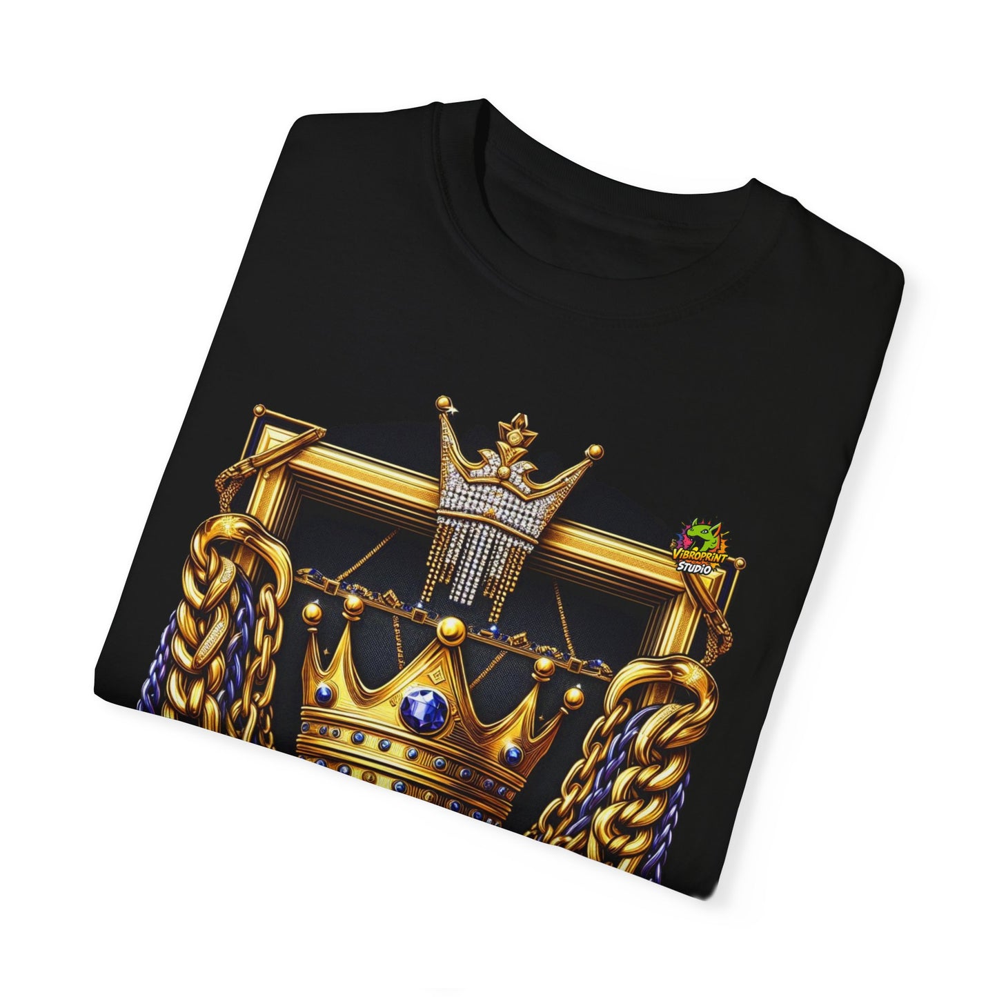 Chains - Gold Chains & Crown Rapper Merch | Hip-Hop Royalty T-Shirt Design - premium material. limited stock. Order yours now and stand out with this exclusive piece!