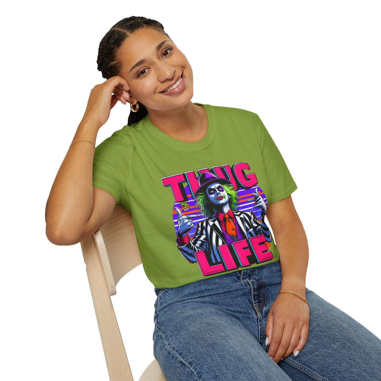 Thug - Beetlejuice Shirt | Thug Life Graphic Shirt | Funny Halloween Beetlejuice Tee - custom-made. perfect gift idea. Order yours now and stand out with this exclusive piece!