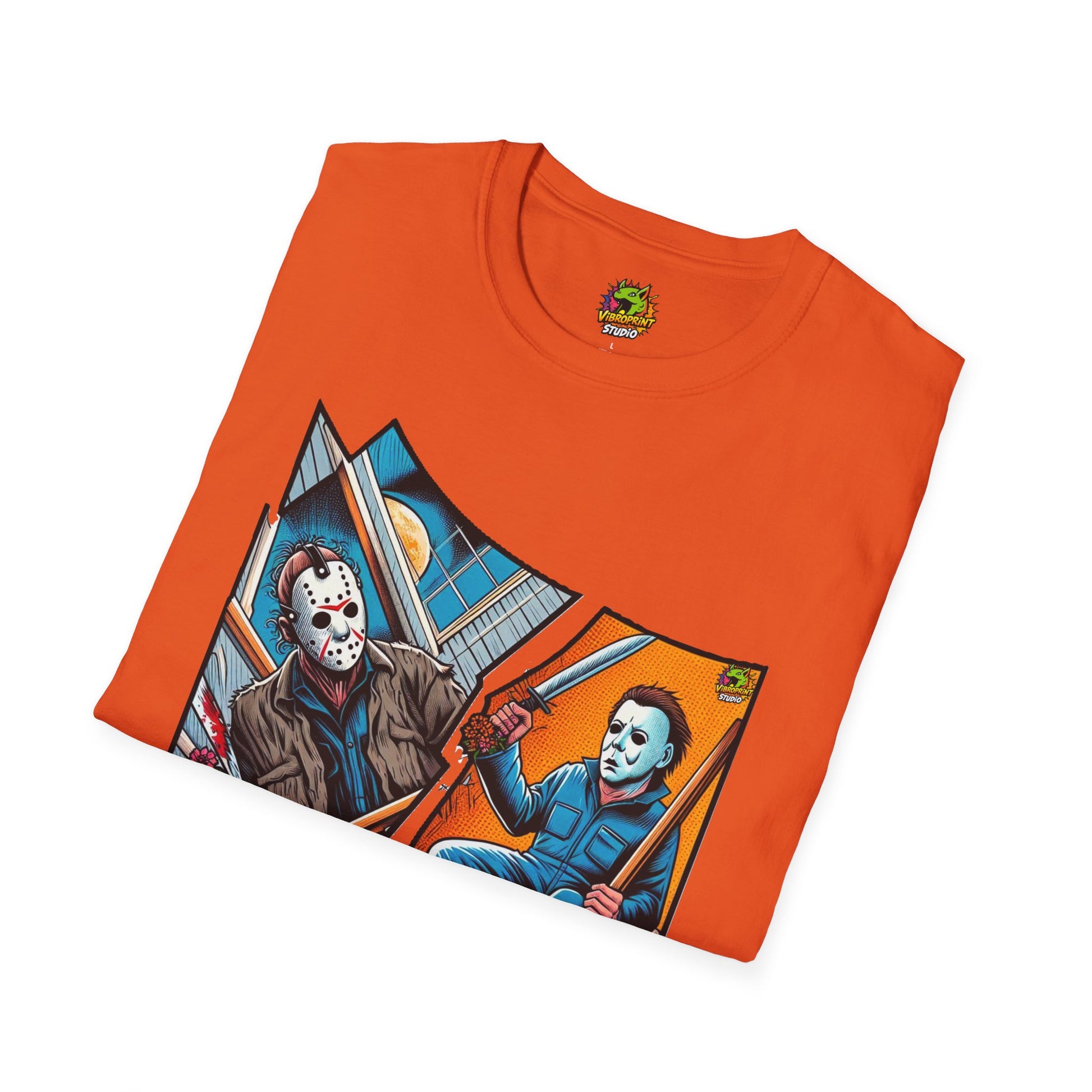 product - Michael Myers Vintage Shirt | Jason & Michael Halloween Picnic Tee - premium material. limited stock. Order yours now and stand out with this exclusive piece!