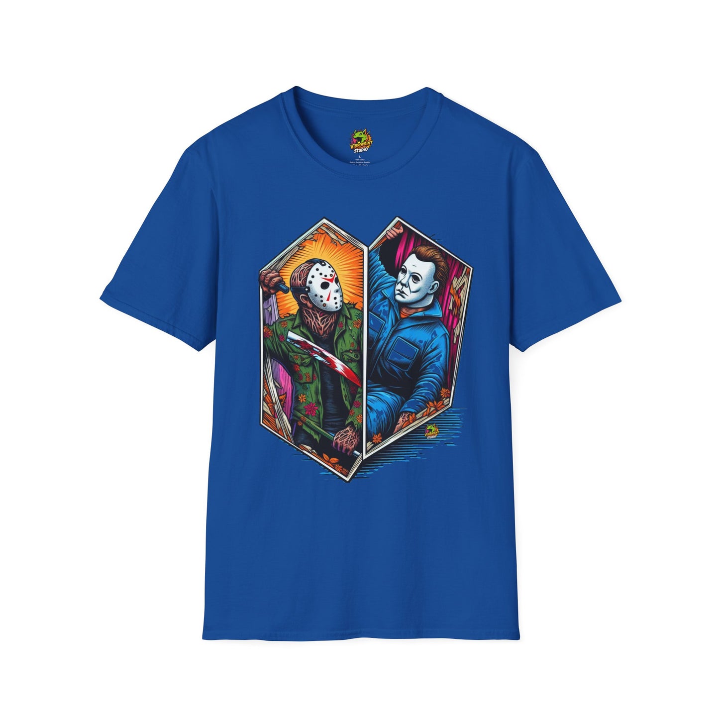 Tee - Jason & Michael Funny Halloween T-Shirt | Michael Myers Vintage Tee - custom-made. limited stock. Order yours now and stand out with this exclusive piece!