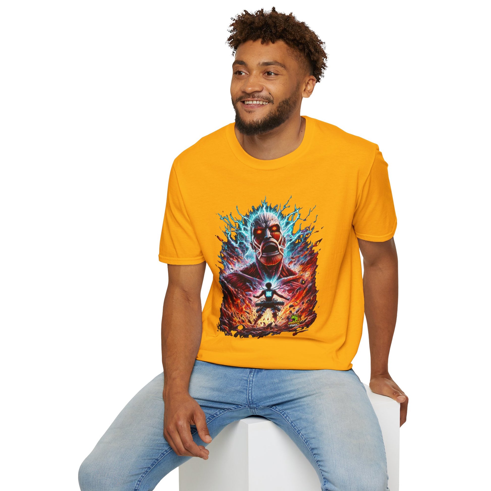 on - Eren Yeager Titan’s Judgment Tee | Attack on Titan Shirt | Shingeki - custom-made. perfect gift idea. Order yours now and stand out with this exclusive piece!