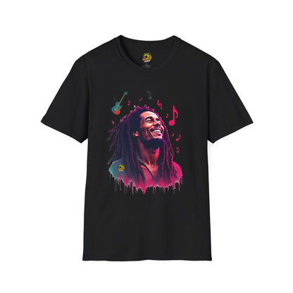 Bob Marley T-Shirt - Vibrant Rasta Revolution - High Quality Image