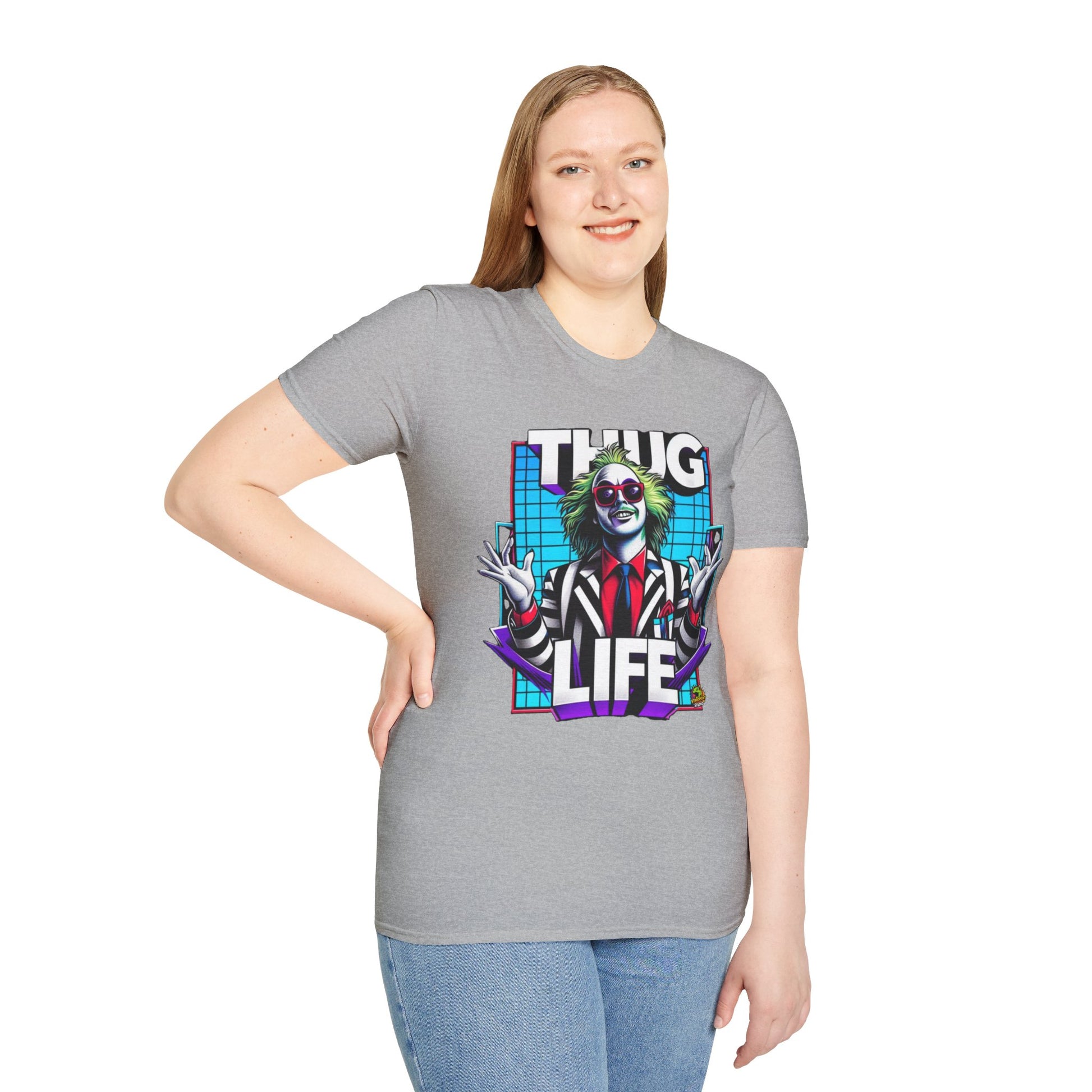 Women - Beetlejuice Shirt | Funny Thug Life Graphic Tee | Halloween Beetlejuice T-Shirt for Men & Women - custom-made. perfect gift idea. Order yours now and stand out with this exclusive piece!