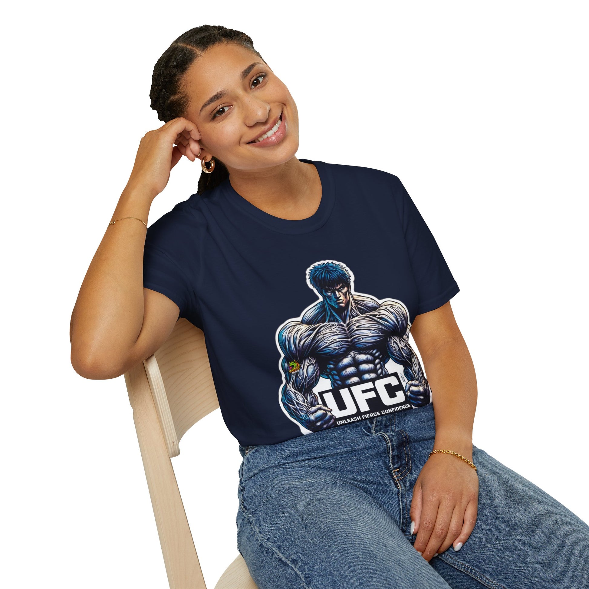 Tee - UFC T Shirt | Unleash Fierce Confidence | Motivational UFC Tee with Baki Anime Inspiration for Gym - custom-made. limited stock. Order yours now and stand out with this exclusive piece!