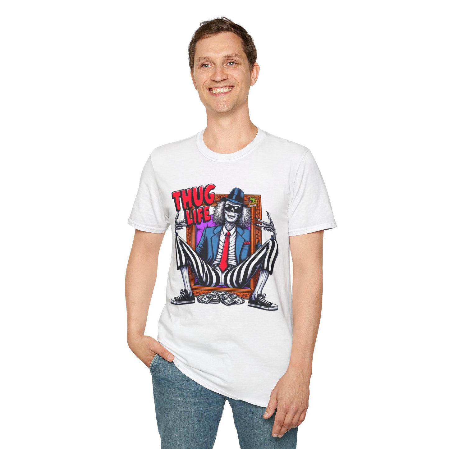 Tee - Beetlejuice Shirt | Thug Life Halloween Tee | Classic Beetlejuice T-Shirt for Fans - premium material. limited stock. Order yours now and stand out with this exclusive piece!