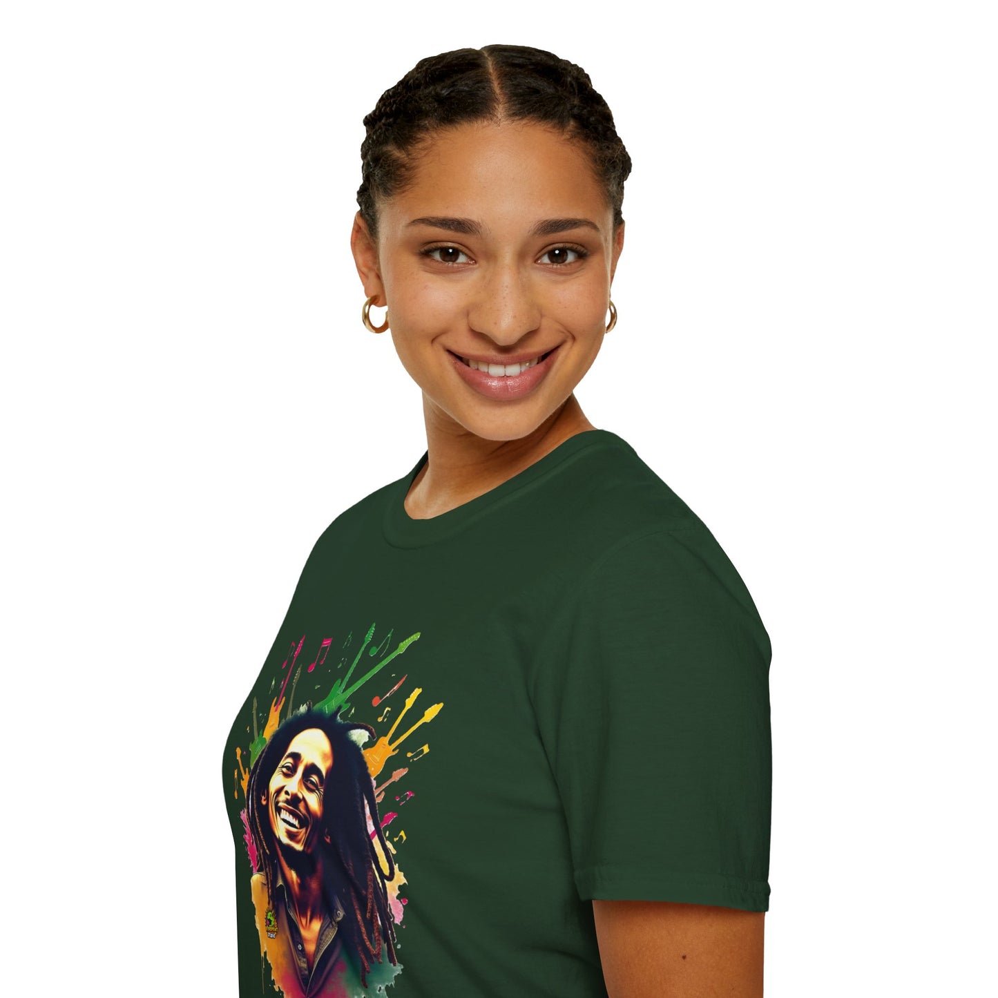 Bob Marley T-Shirt - Vibrant Rasta Energy - VibroPrint Studio