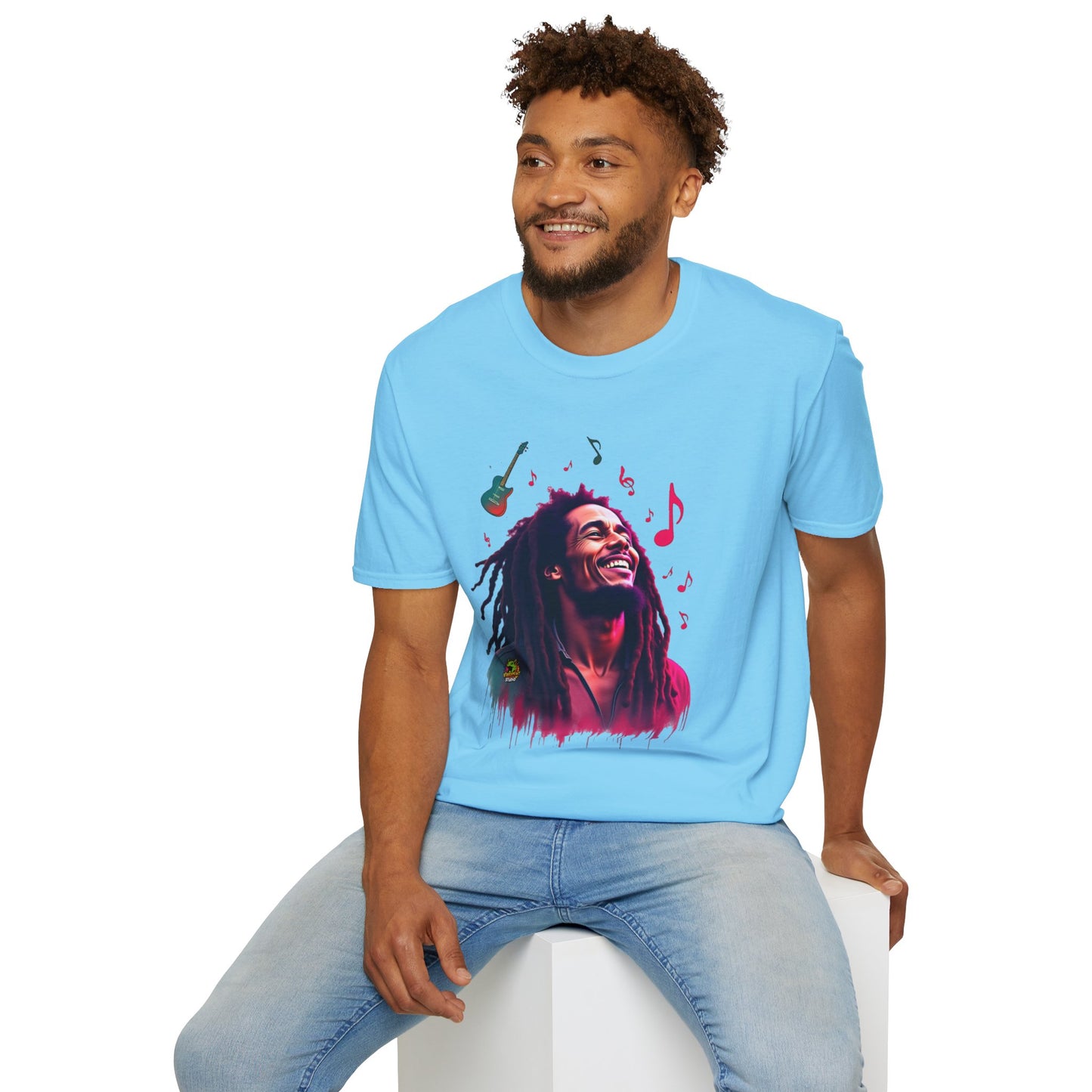 Bob Marley T-Shirt - Vibrant Rasta Revolution - VibroPrint Studio