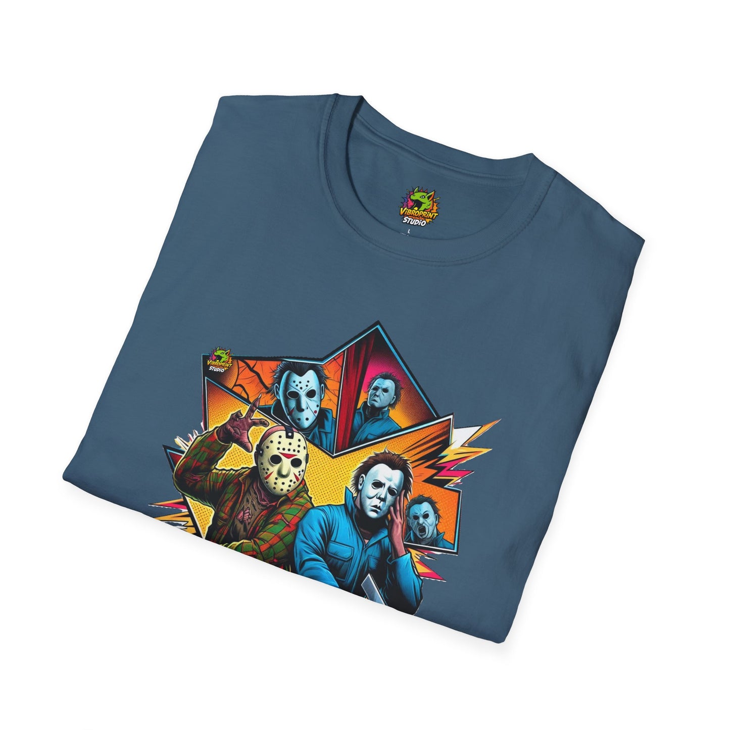 Halloween graphic tee - Jason Voorhees & Michael Myers Shirt | Funny Halloween Horror Tee - vintage aesthetic. limited edition vintage horror design. Order yours now and stand out with this exclusive piece!