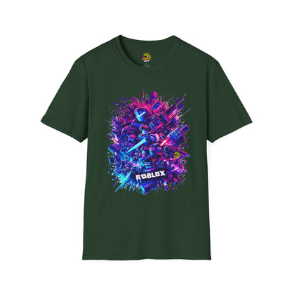 T-Shirt - Roblox T-Shirt - Blocky Universe - premium material. perfect gift idea. Order yours now and stand out with this exclusive piece!