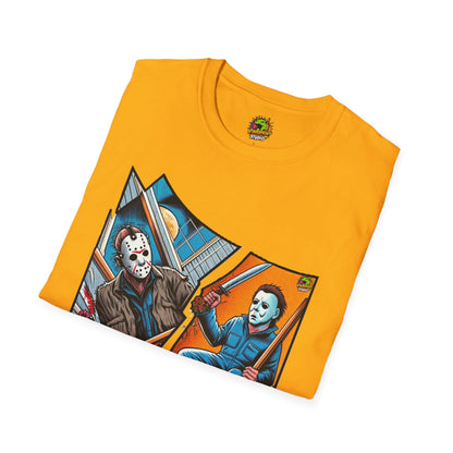 product - Michael Myers Vintage Shirt | Jason & Michael Halloween Picnic Tee - custom-made. perfect gift idea. Order yours now and stand out with this exclusive piece!