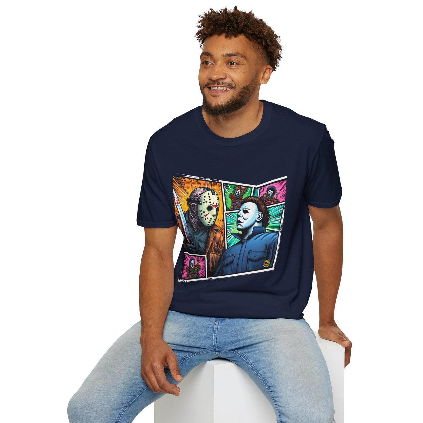 product - Jason Voorhees & Michael Myers Shirt | Funny Vintage Halloween Tee - custom-made. limited stock. Order yours now and stand out with this exclusive piece!