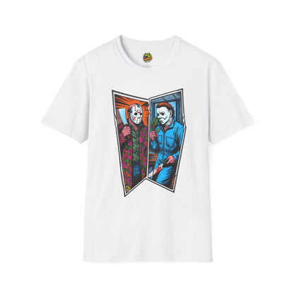 | - Jason Voorhees & Michael Myers Shirt | Funny Halloween Horror Tee - custom-made. limited stock. Order yours now and stand out with this exclusive piece!