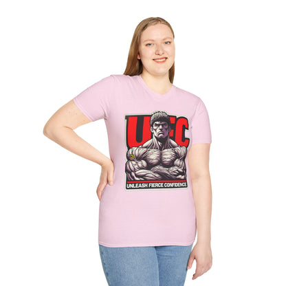 UFC T Shirt | Unleash Fierce Confidence | UFC Tee with Baki Anime Strength for Fitness Fans