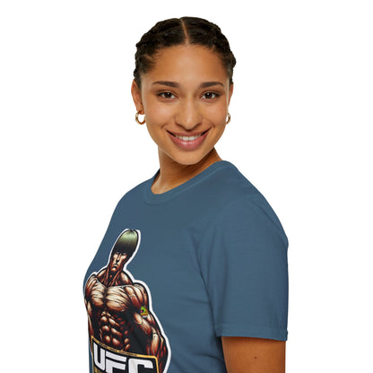 UFC T Shirt | Unleash Fierce Confidence | UFC Tee with Baki Anime Elements for Athletes