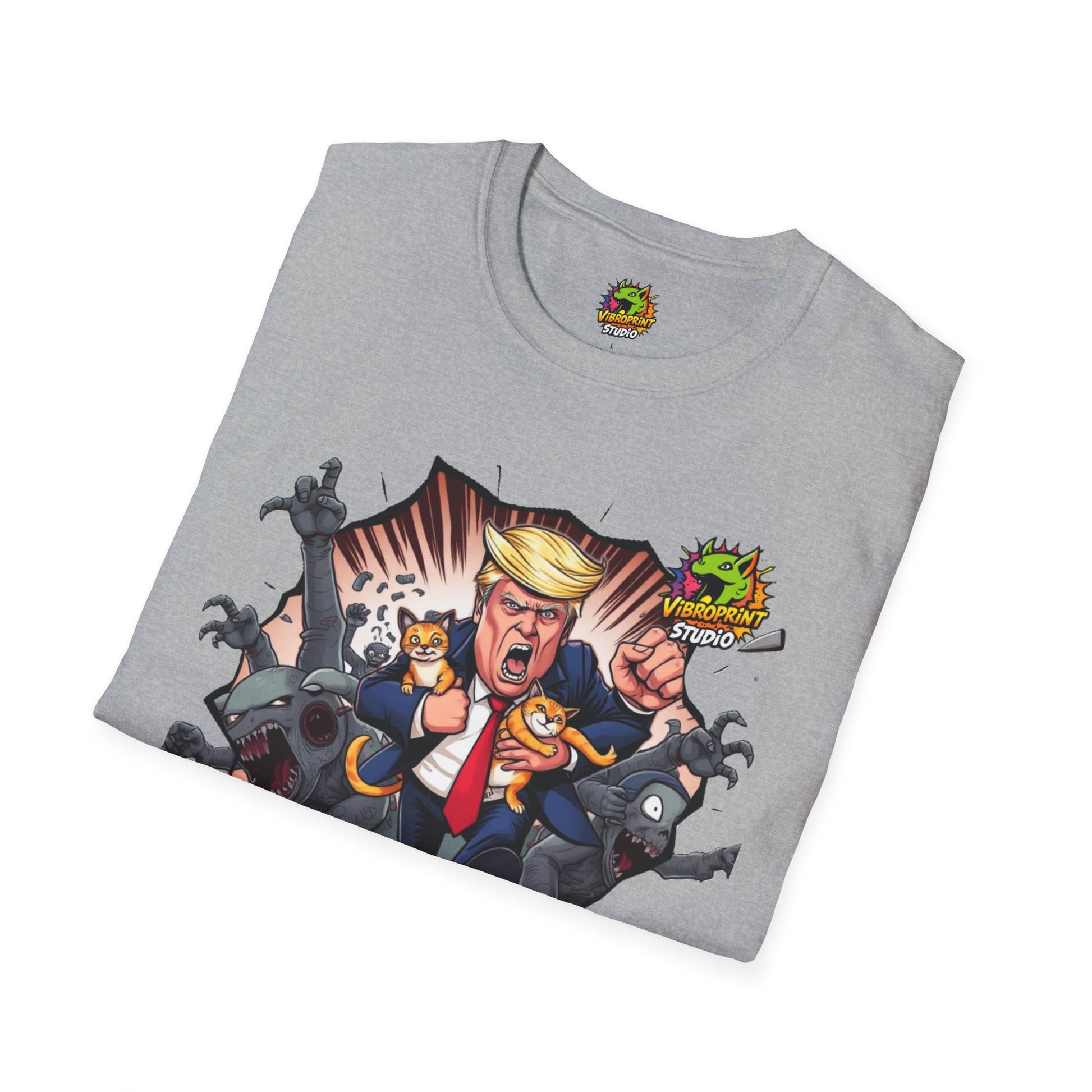 Tee - They're Eating the Dogs Tee | Trump Election Satire Shirt | Funny Political Graphic Tee - premium material. limited stock. Order yours now and stand out with this exclusive piece!