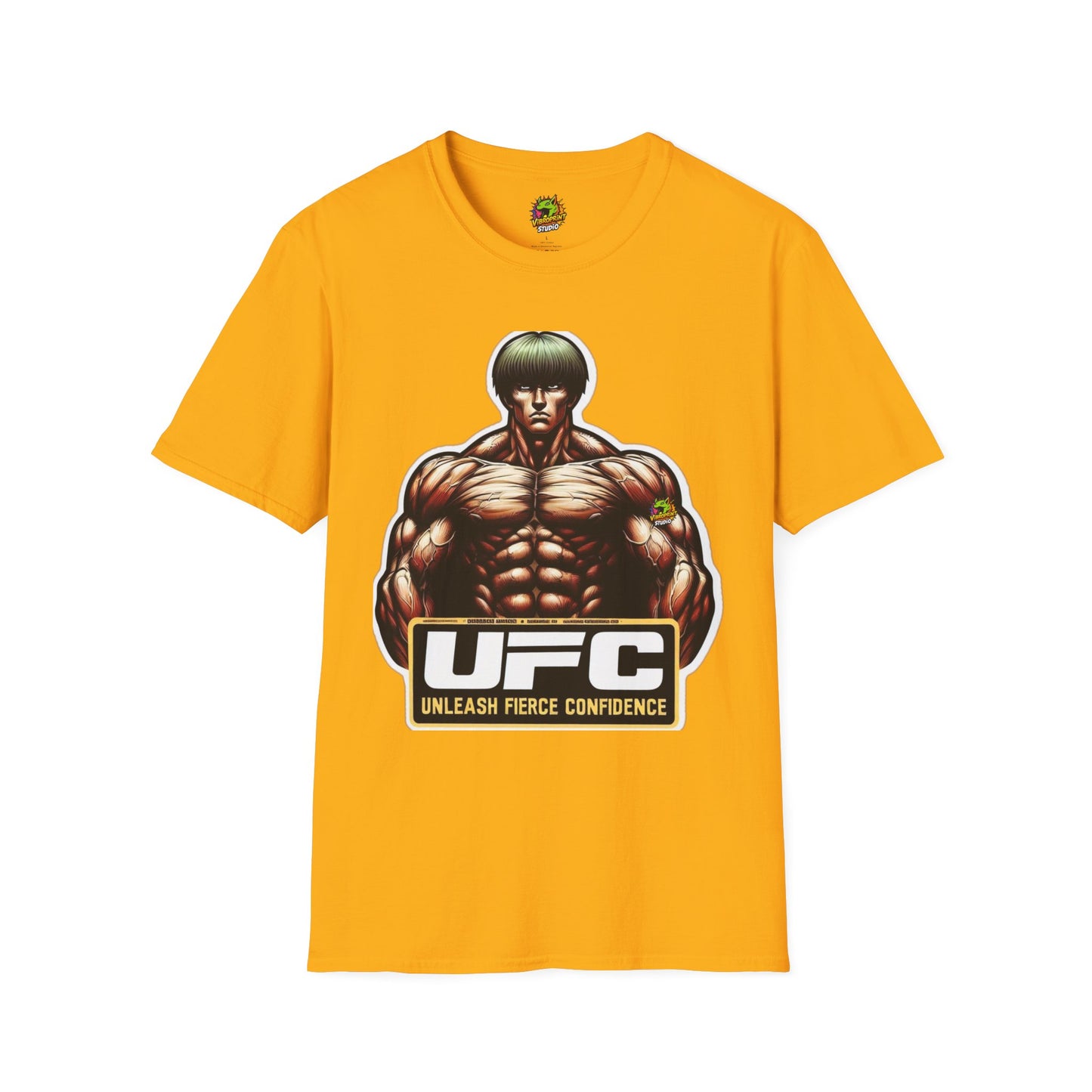 with - UFC T Shirt | Unleash Fierce Confidence | UFC Tee with Baki Anime Elements for Athletes - premium material. perfect gift idea. Order yours now and stand out with this exclusive piece!