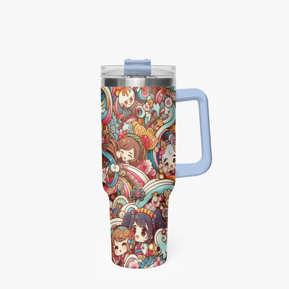 Mug, - Stanley cup - Car Tumbler Cup 40oz, Anime & Retro Comic Book Style Insulated Mug, Colorful Superhero Design - custom-made. limited stock. Order yours now and stand out with this exclusive piece!