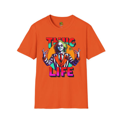 T-Shirt - Beetlejuice Shirt | Thug Life Halloween T-Shirt | Creepy Beetlejuice Graphic Tee - premium material. limited stock. Order yours now and stand out with this exclusive piece!