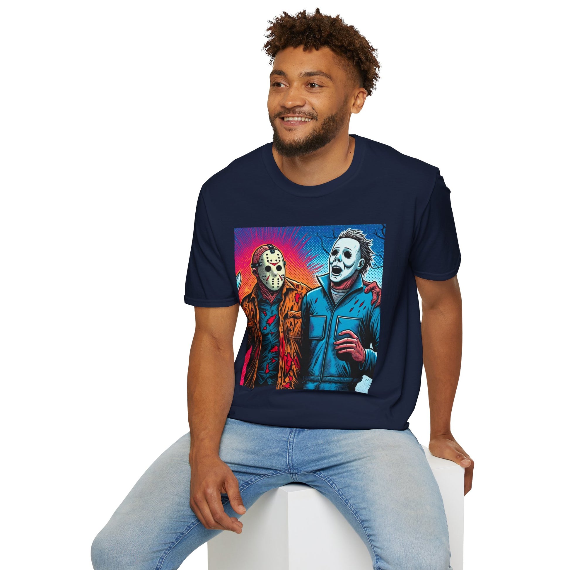 product - Jason Voorhees & Michael Myers Shirt | Funny Vintage Halloween Tee - premium material. limited stock. Order yours now and stand out with this exclusive piece!