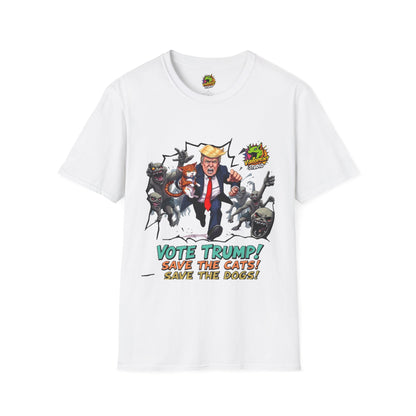 Trump - They're Eating the Dogs Shirt | Funny Cat and Dog Political Tee | Trump Election Satire T-Shirt - premium material. perfect gift idea. Order yours now and stand out with this exclusive piece!