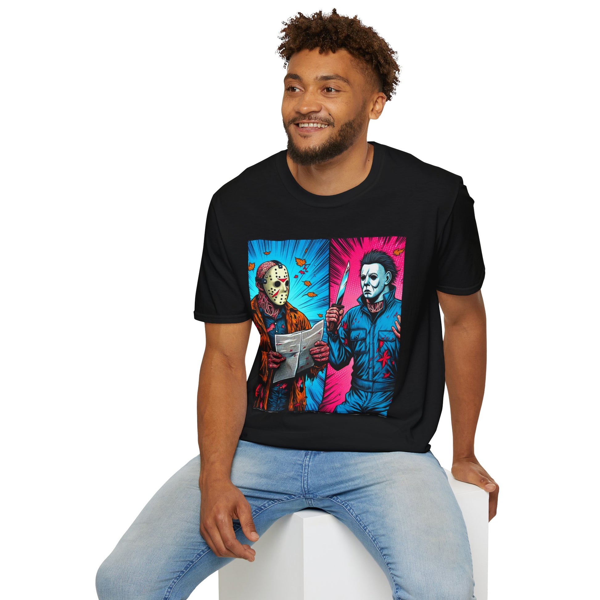 product - Michael Myers Vintage Tee | Jason Voorhees Funny Halloween Picnic Shirt - custom-made. limited stock. Order yours now and stand out with this exclusive piece!