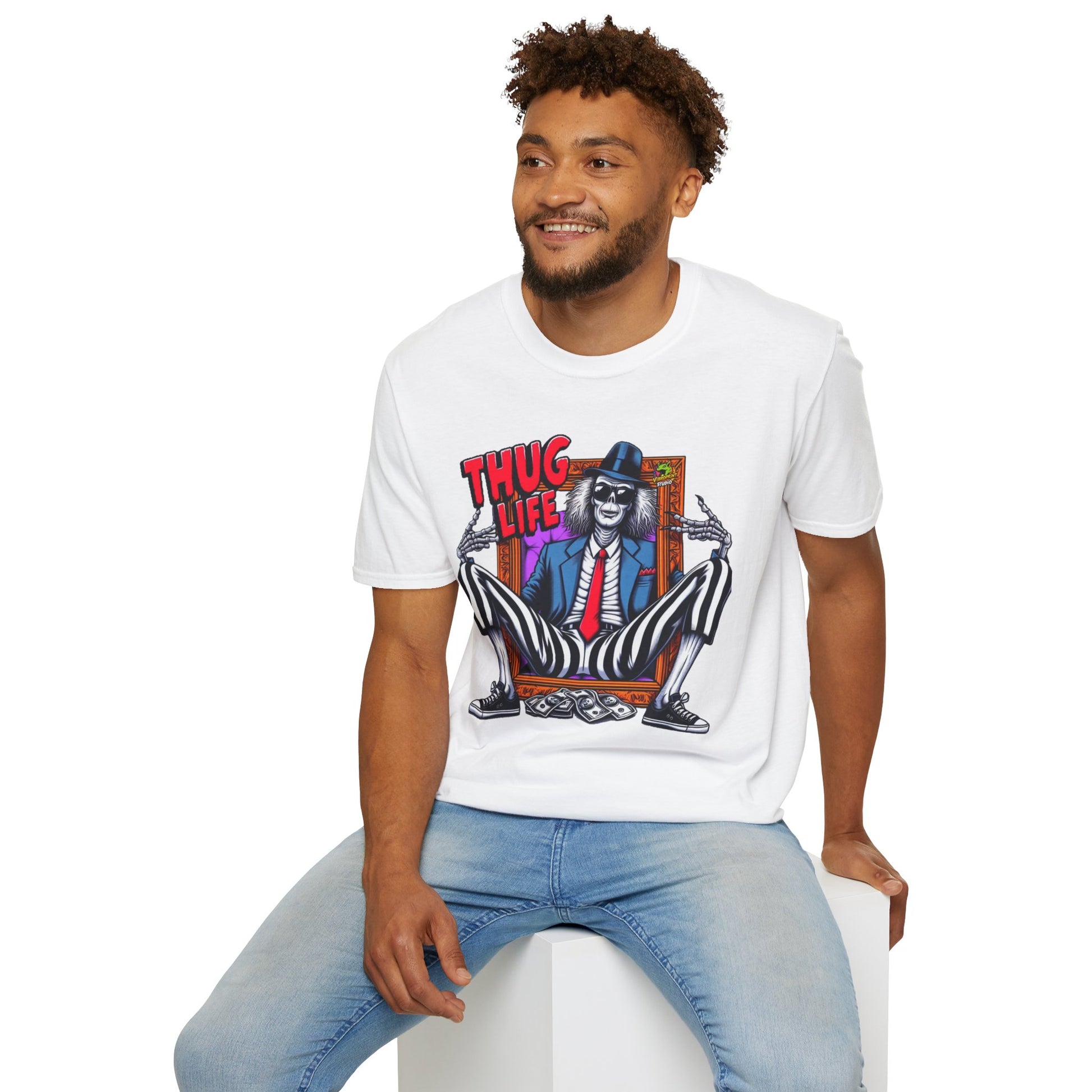 Halloween - Beetlejuice Shirt | Thug Life Halloween Tee | Classic Beetlejuice T-Shirt for Fans - custom-made. limited stock. Order yours now and stand out with this exclusive piece!