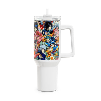 | - Stanley Comics Themed Tumbler | Geek and Anime Fans Drinkware | Colorful Cartoon Tumbler - custom-made. limited stock. Order yours now and stand out with this exclusive piece!