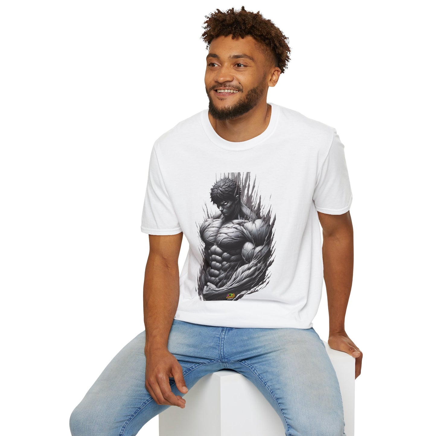 Halloween graphic tee - UFC T Shirt | Unleash Fierce Confidence | UFC Tee with Baki Anime Inspiration for Fitness Lovers - limited edition. perfect Halloween gift for fans of horror culture. Order yours now and stand out with this exclusive piece!