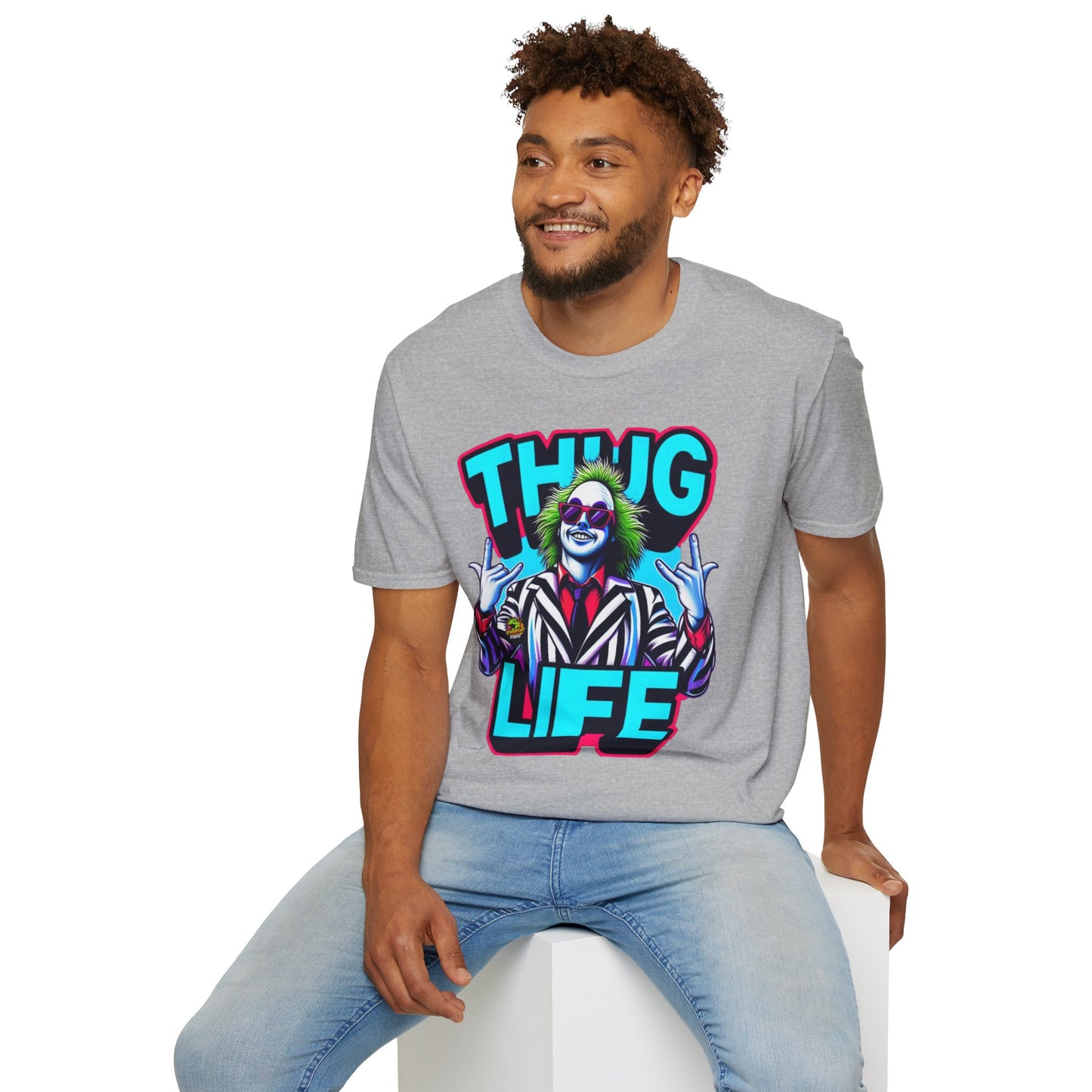 Graphic - Beetlejuice Shirt | Thug Life Halloween Graphic Tee | Spooky Beetlejuice T-Shirt - premium material. perfect gift idea. Order yours now and stand out with this exclusive piece!