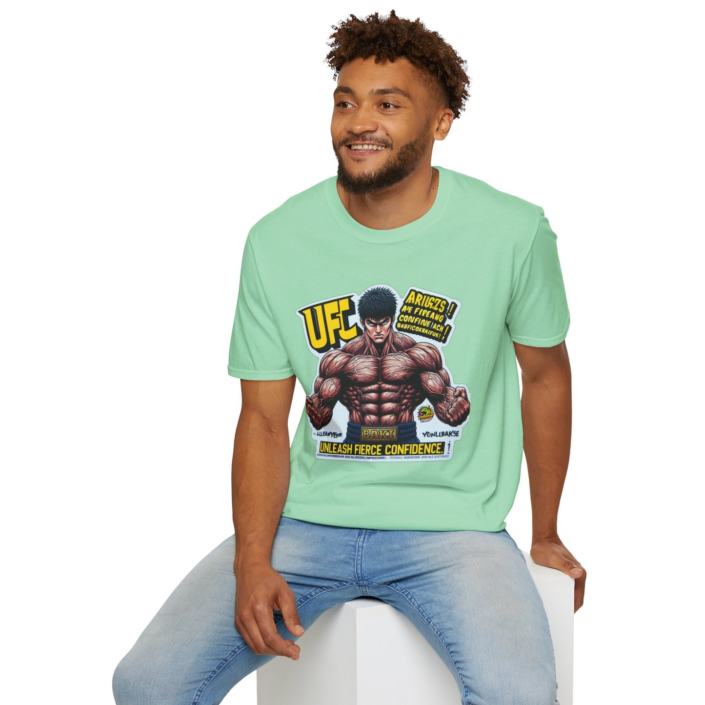 UFC T Shirt | Unleash Fierce Confidence | Motivational UFC Tee with Baki Anime Elements