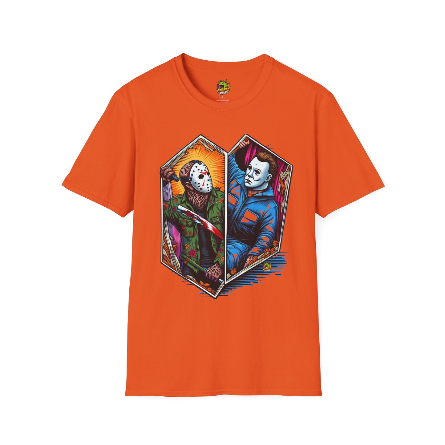 Tee - Jason & Michael Funny Halloween T-Shirt | Michael Myers Vintage Tee - premium material. limited stock. Order yours now and stand out with this exclusive piece!