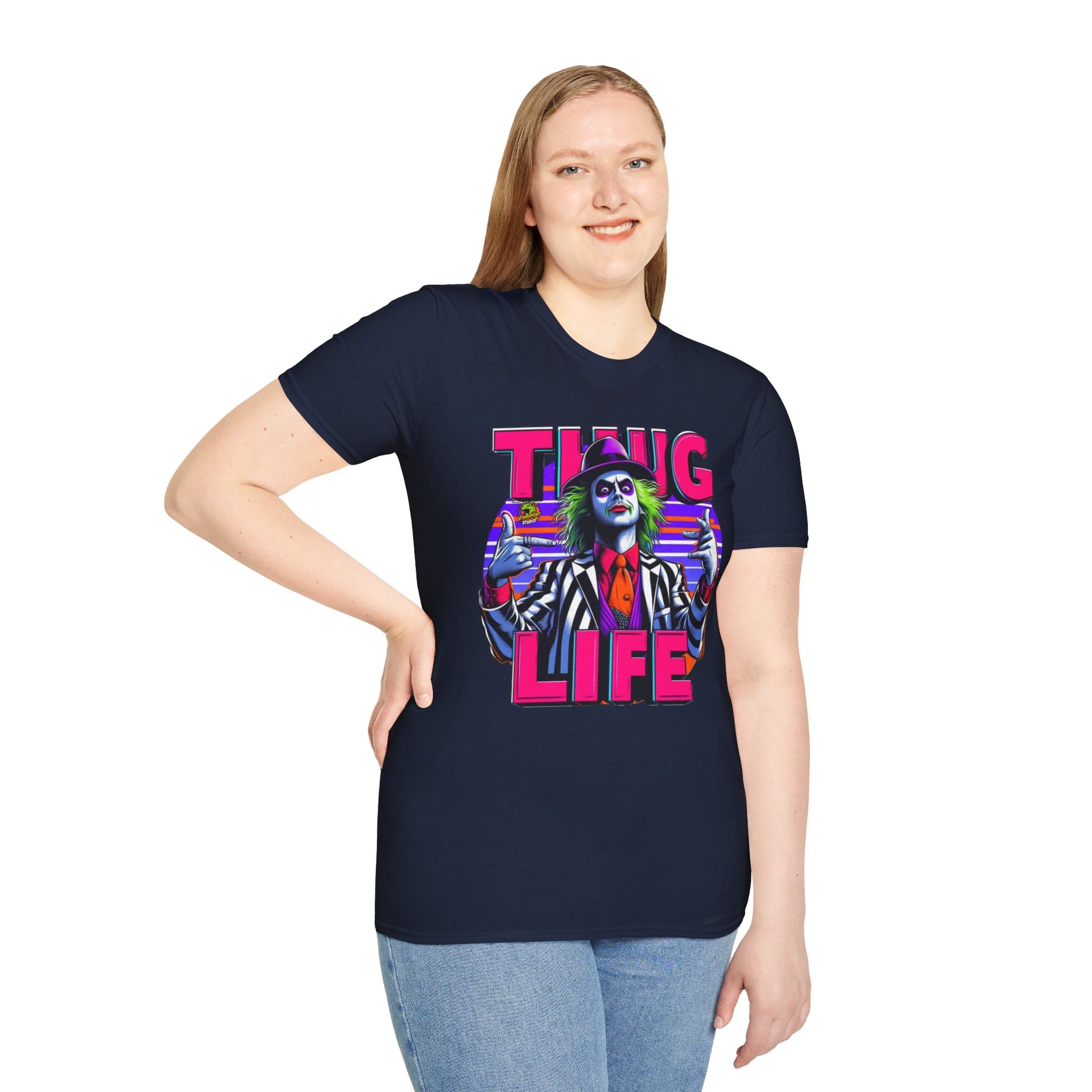 Beetlejuice - Beetlejuice Shirt | Thug Life Graphic Shirt | Funny Halloween Beetlejuice Tee - custom-made. limited stock. Order yours now and stand out with this exclusive piece!