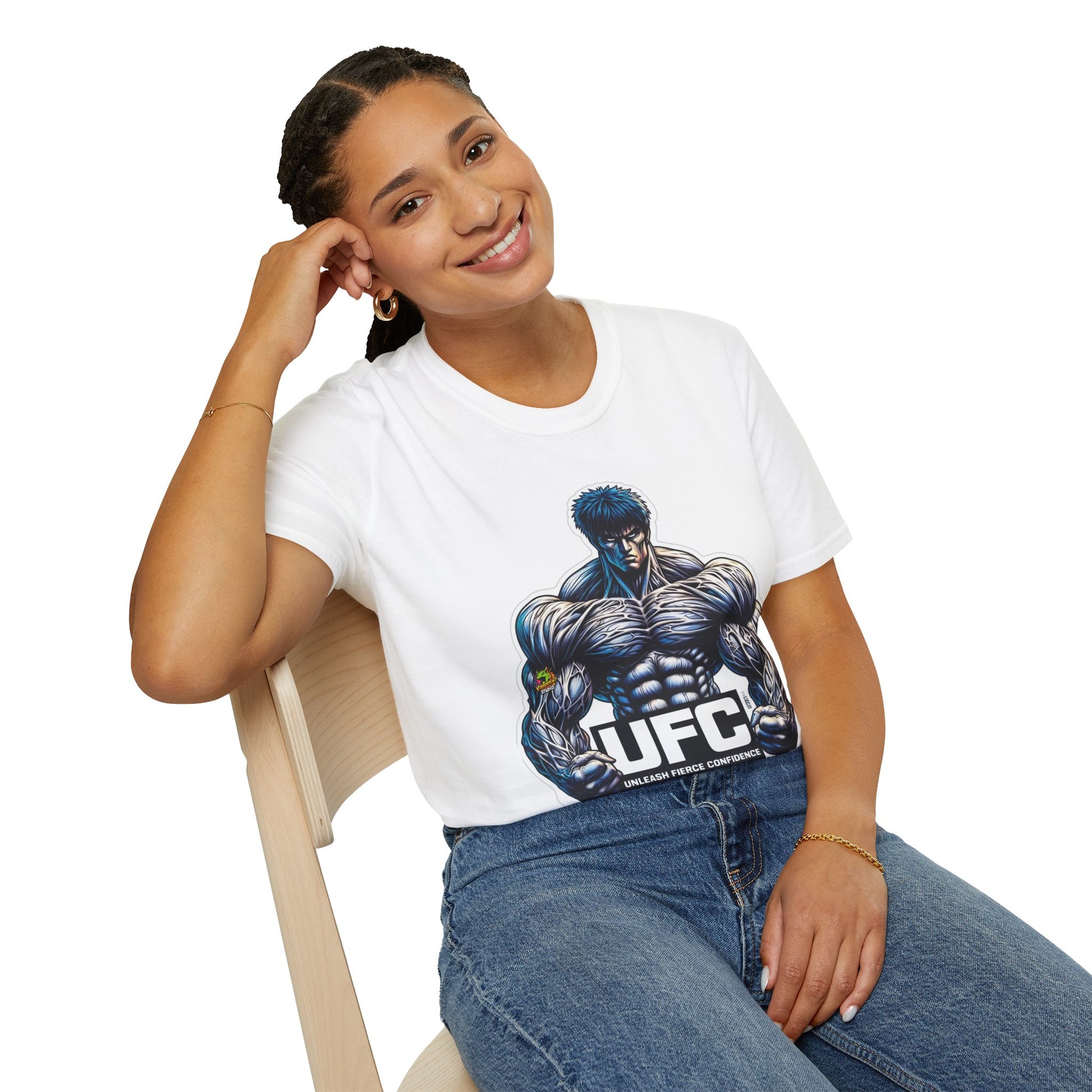 | - UFC T Shirt | Unleash Fierce Confidence | Motivational UFC Tee with Baki Anime Inspiration for Gym - custom-made. limited stock. Order yours now and stand out with this exclusive piece!