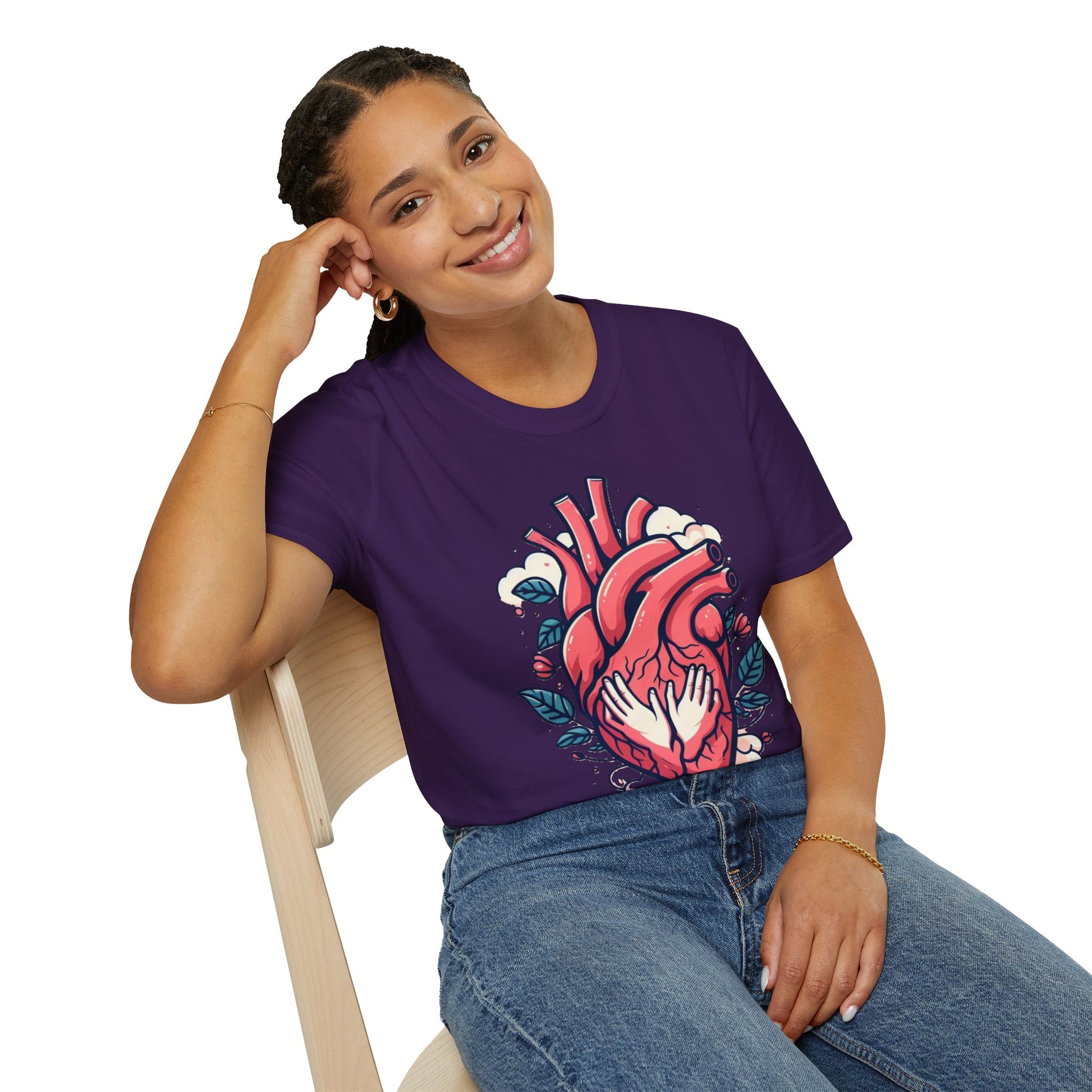 Unisex Valentine's Day T-Shirt on Model - Casual softstyle gift idea